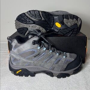 Merrell Moab 2 Mid WP J06054 Granite Women’s Waterproof Trail Hiking Boots (New)